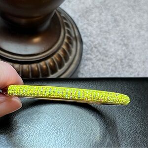 J Crew Sparkly rhinestone hinged oval Bracelet